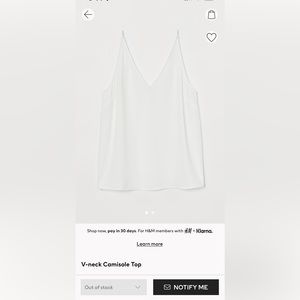 H&M White Tank Top